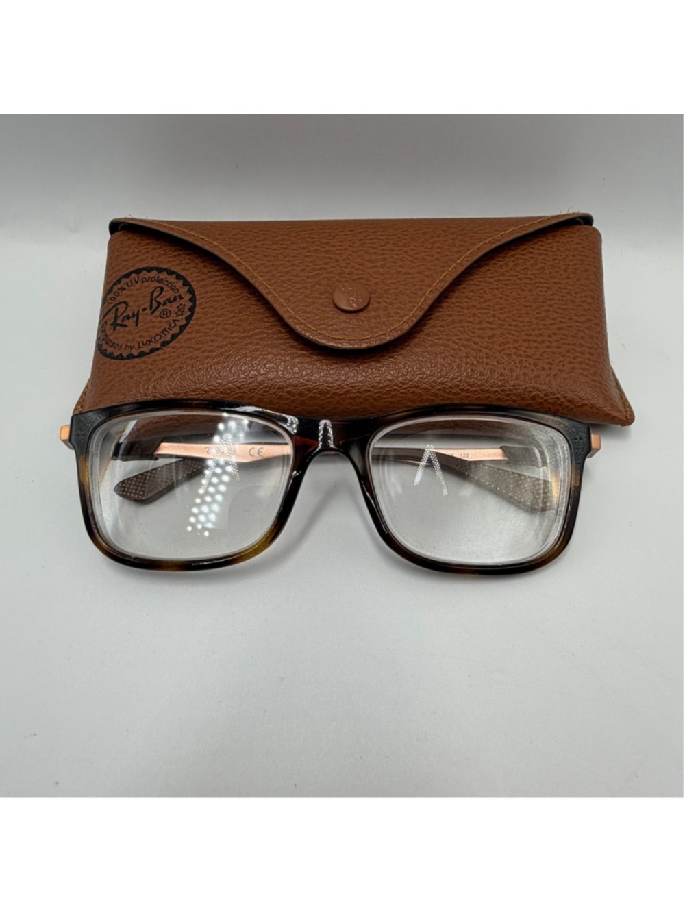 Ray-Ban Kids 1549 Prescription Frames Brown and Rose Gold Titanium